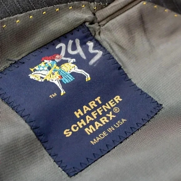 Hart Schaffner Marx Striped Suit Jacket